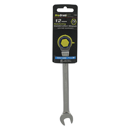 PRO-GRADE TOOLS Ratcheting Combo Wrench, 12mm 11655