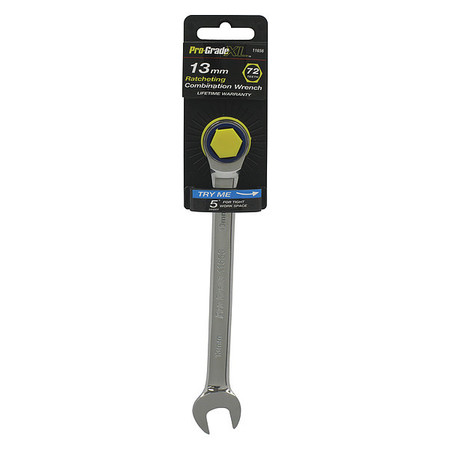 Pro-Grade Tools Ratcheting Combo Wrench, 13mm 11656