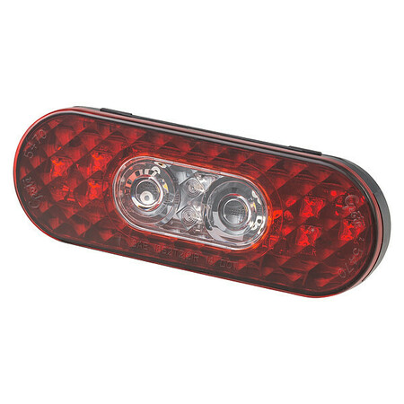 GROTE Back-Up Light, LED, Red/Clear 54702