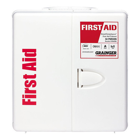 ZORO SELECT FirstAidKit w/House, 241pcs, 14x4 1/8", WHT 54770-021