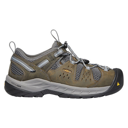 KEEN Women's Hiker Shoe Steel Work Shoe, Gargoyle/Blue Fog 1023220