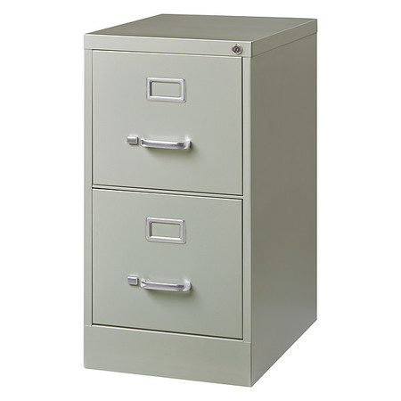 Hirsh 2 Drawer File Cabinet, Light Gray, Letter 22732