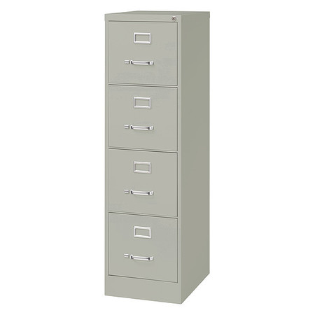 Hirsh 4 Drawer File Cabinet, Light Gray, Letter 22733