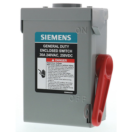 SIEMENS Safety Switch, General Duty, 2 Phase GNF221RA