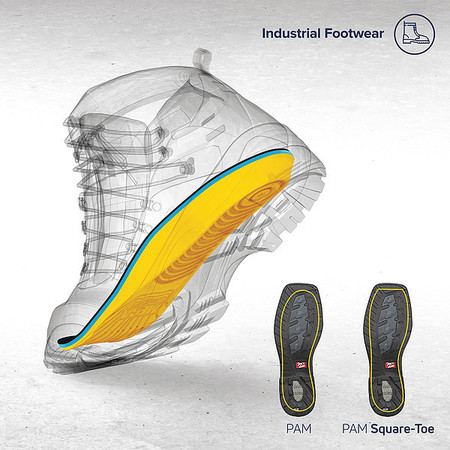 Megacomfort Anti-Fatigue Molded Insole, 11-1/2" L, PR PAMSQ-M89/W1011