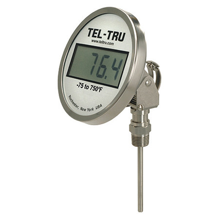 TEL-TRU Digital Dial Thermometer, 9" Stem L, SS ND5AB09111-P22096