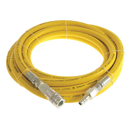 CONTINENTAL Air Hose, 1/2"I.D., 15 ft. GOR05050-15-51-G