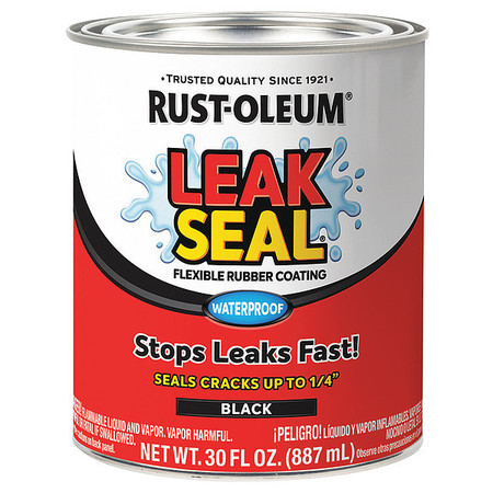 Rust-Oleum Leak Sealer, 30 oz, Solvent Base, Black 271791