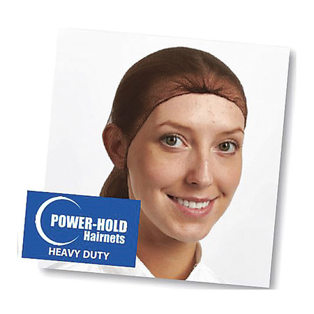 POWER HOLD Hairnet, Polypropylene, White, 24", PK1000 PH-HRNT-MD-24-WH