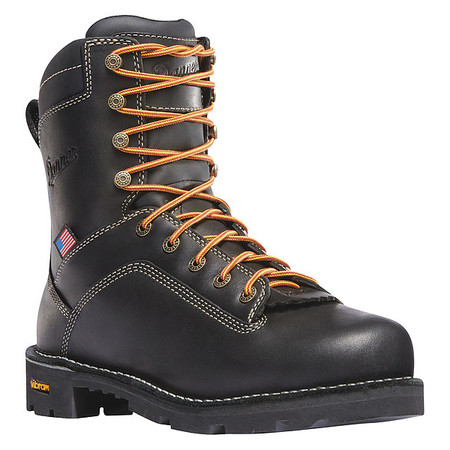 DANNER 8-Inch Work Boot, EE, 7, Black, PR 17311-7EE