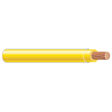 SOUTHWIRE Building Wire, THHN, 10 AWG, 1,250 ft, Yellow, Nylon Jacket, PVC Insulation 58025605