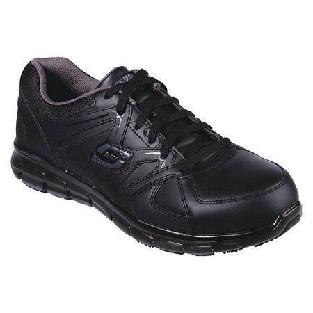 SKECHERS Athletic Shoe, W, 8 1/2, Black, PR 77068W BKGY SIZE 8.5