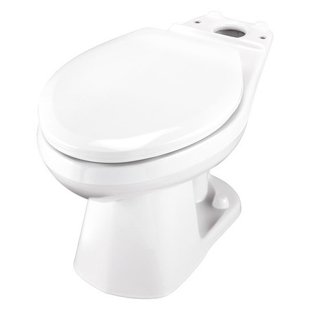 GERBER Toilet Bowl, 1.0 gpf, Pressure Assist Tank, Floor Mount, Elongated, White GUF21372