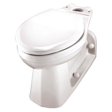 GERBER Toilet Bowl, 1.0 gpf, Pressure Assist Tank, Floor with Back Outlet Mount, Elongated, White GUF21375