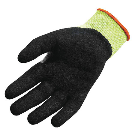 Ergodyne Coated Gloves, Nitrile, Sandy, 2XL, Lime, PR 7041