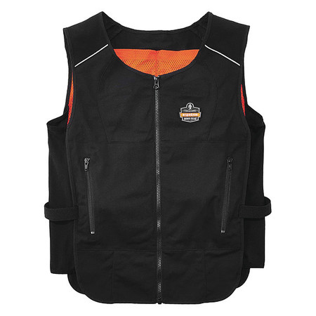 ERGODYNE Cooling Vest, Cold Pack Inserts, Zipper 6260