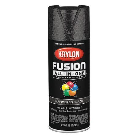 Krylon Hammered Spray Paint, Black, Hammered, 12 oz K02782007