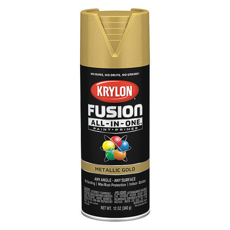 Krylon Metallic Spray Paint, Gold, Metallic, 12 oz K02770007