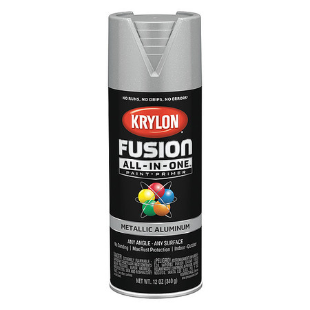 Krylon Metallic Spray Paint, Aluminum, Metallic, 12 oz K02766007