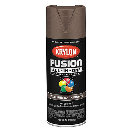 KRYLON Textured Spray Paint, Dark Bronze, Textured, 12 oz K02778007