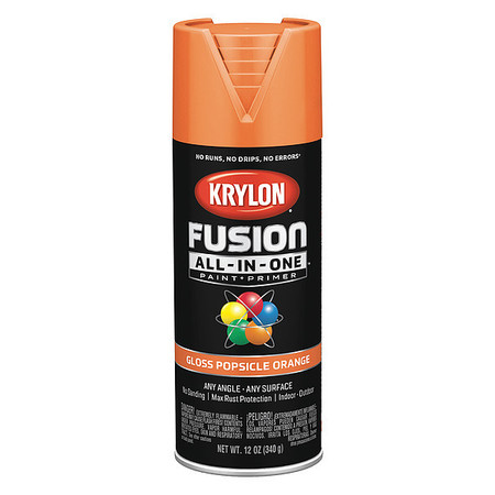 Krylon Rust Preventative Spray Paint, Popsicle Orange, Gloss, 12 oz K02718007