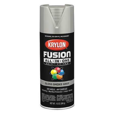 Krylon Rust Preventative Spray Paint, Smoke Gray, Gloss, 12 oz K02723007