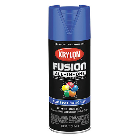 Krylon Rust Preventative Spray Paint, Patriotic Blue, Gloss, 12 oz K02716007