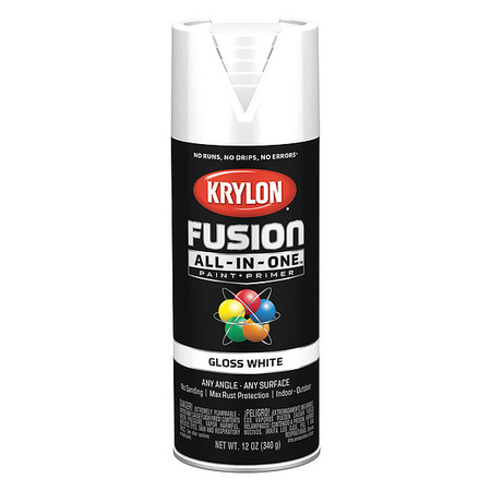 Krylon Rust Preventative Spray Paint, White, Gloss, 12 oz K02727007