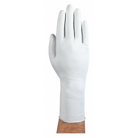 Ansell ApexPro AP12, Disposable Gloves, 6 mil Palm, Nitrile, Powder-Free, L ( 9 ), 100 PK, White/Black AP12