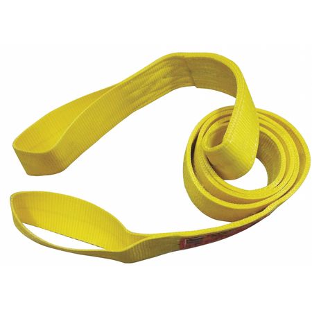 DAYTON Web Sling, Type 3, 6 ft L, 1 in W, Nylon, Yellow 55ET52