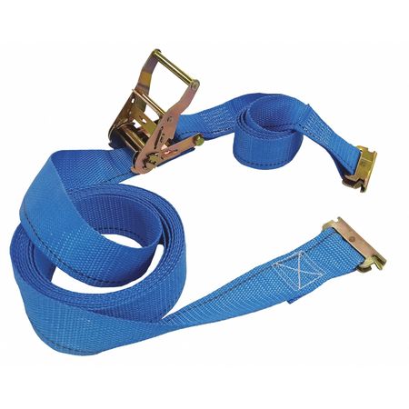 ZORO SELECT Tie Down Strap, E-Track, Blue, PK5 55ET73