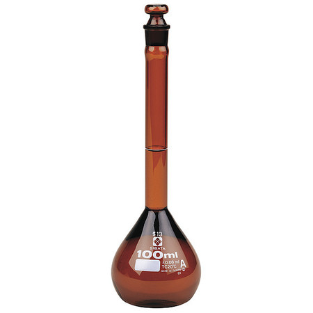 SIBATA Volumetric Flask, 200 mL, 220 mm H, PK4 2307A-200
