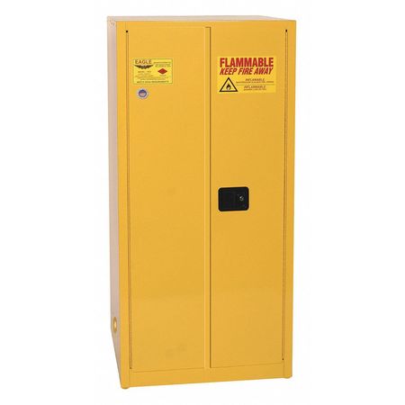 EAGLE MFG Flammable Liquid Safety Cabinet, Yellow, Depth: 34 in 6010X
