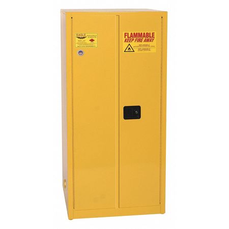 Eagle Mfg Flammable Liquid Safety Cabinet, Yellow, Depth: 34 in 6010X