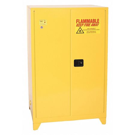 EAGLE MFG Flammable Liquid Safety Cabinet, Yellow 1992XLEGS