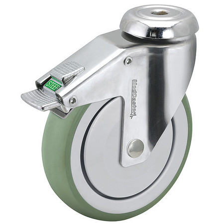MEDCASTER 4" X 1-1/4" Non-Marking Anti-Microbial Tpr Swivel Caster, Directional Lock, Loads Up To 240 lb CH04AMP125DLHK01