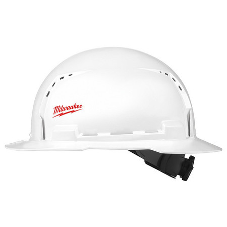 Milwaukee Tool Full Brim Vented Hard Hat w/BOLT Accessories  – Type 1 Class C 48-73-1011