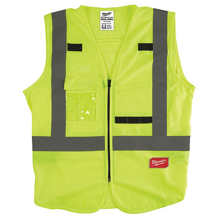 Milwaukee Tool Class 2 High Visibility Yellow Safety Vest - 2XL/3XL 48-73-5023