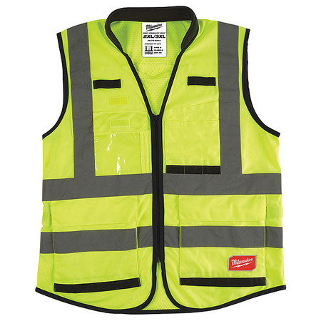 MILWAUKEE TOOL Class 2 High Visibility Yellow Performance Safety Vest - 2XL/3XL 48-73-5043
