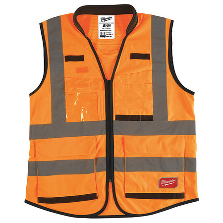 Milwaukee Tool Class 2 High Visibility Orange Performance Safety Vest - S/M 48-73-5051