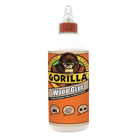 GORILLA GLUE Instant Adhesive, Wood Glue Series, Clear, 24 hr Full Cure, 0.88 oz, Bottle 6206001