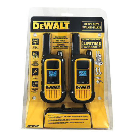 DEWALT Portable Two Way Radio, FRS/GMRS Band, Standards: FCC DXFRS800