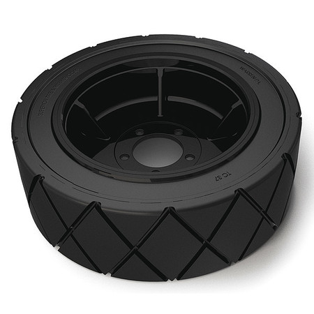 TENNANT Tire Assembly, 6 in L, Blk 1059343