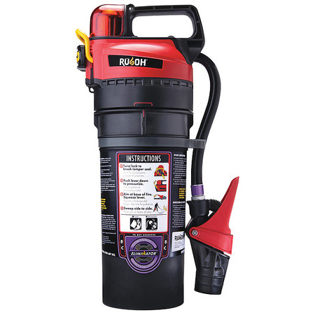 RUSOH Reloadable Fire Extinguisher, 40B:C, Dry Chemical, 6 lb 0930002