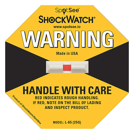 SHOCKWATCH G-Force Indicator Label, 25G, PK50 20700