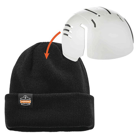 N-FERNO BY ERGODYNE Knit Cap with Bump Cap, Universal, Black 6811ZI