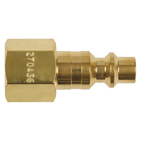 MILLER ELECTRIC Air Hose Plug, 1/4, Brass", PK2 270436