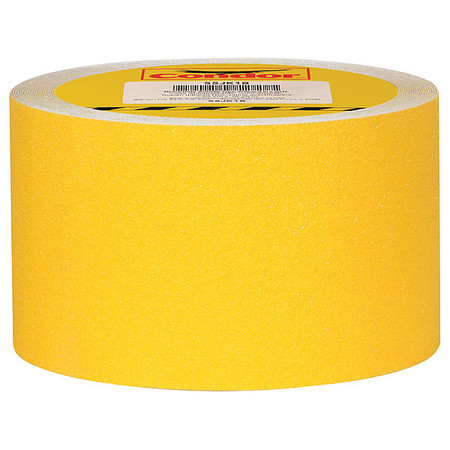 CONDOR AntiSlip Tape, 60 ftLx4 "W, YLW, 46Grit, PK3 GRAN15289