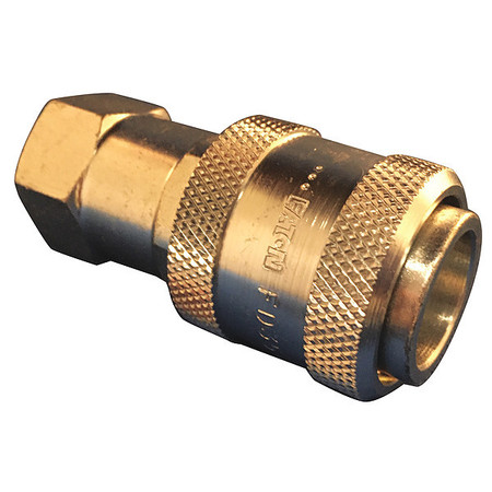 EATON AEROQUIP Hydraulic Quick Connect Hose Coupling, Steel Body, Push-to-Connect Lock, 3/8"-18 Thread Size FD35-1001-06-06