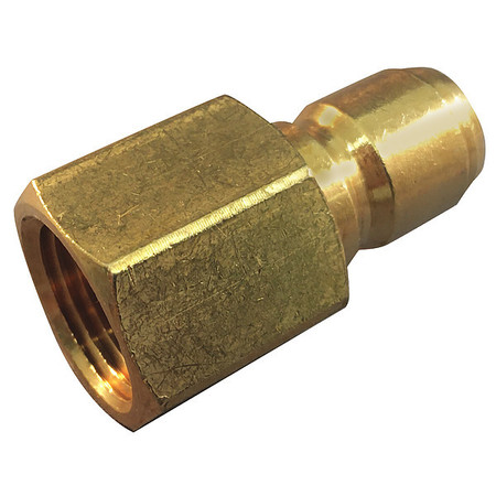 HANSEN Hydraulic Quick Connect Hose Coupling, Brass Body, Push-to-Connect Lock, 3/8"-18 Thread Size B3T21